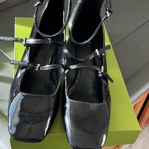 Zara Elegant Black Patent Leather Women's Shoes